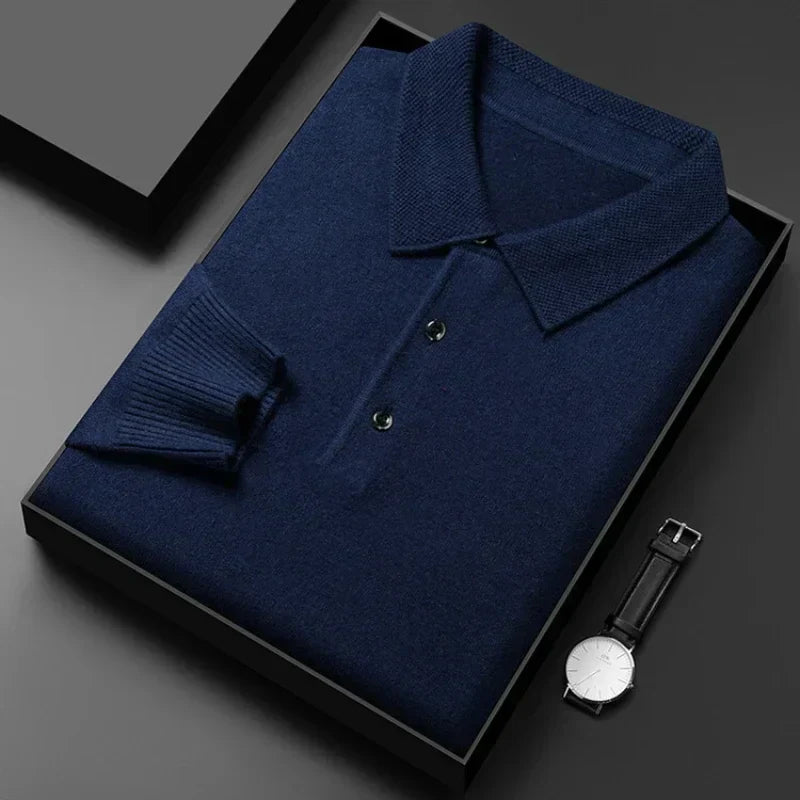 Long Sleeved Button Polo Pullover – Soft Feel & Stylish Fit