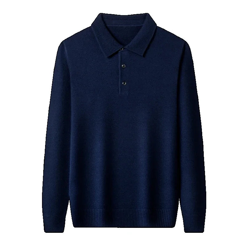 Long Sleeved Button Polo Pullover – Soft Feel & Stylish Fit
