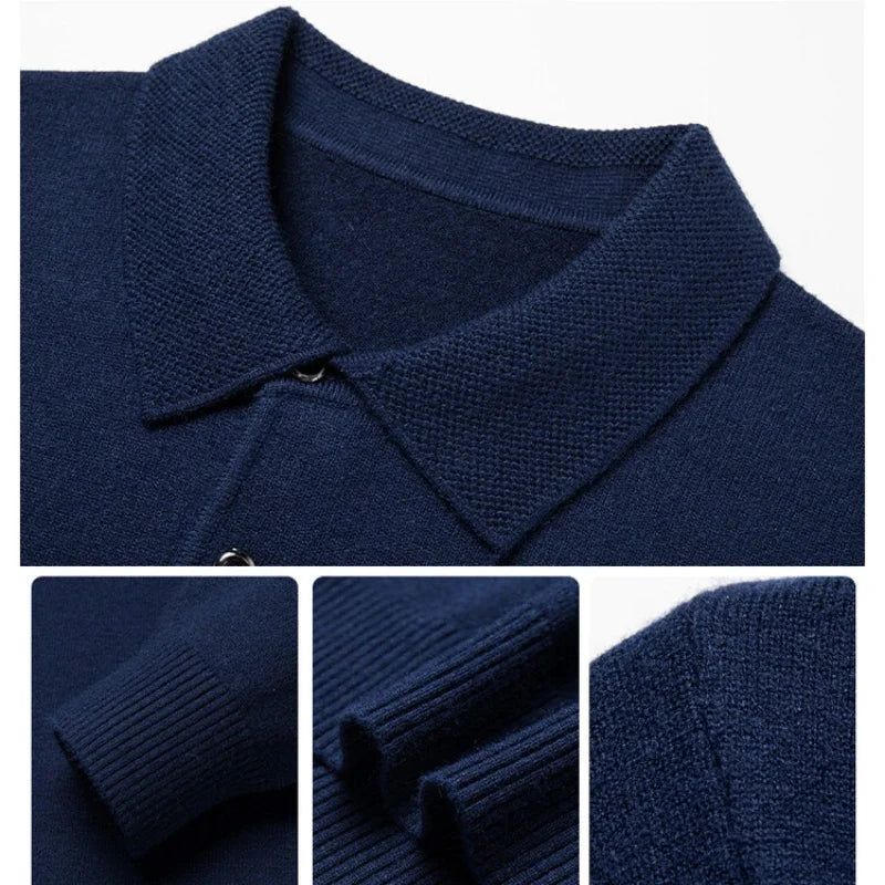 Long Sleeved Button Polo Pullover – Soft Feel & Stylish Fit
